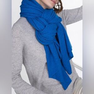 White + Warren Admiral Blue Cashmere Travel Wrap 4547T